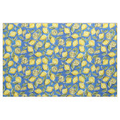 Rustikales Zitronenmuster Blau  Stoff (Fat Quarter (45,7 x 55,9 cm))