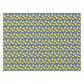 Rustikales Zitronenmuster blaue Küche Tischdecke (Vorderseite (Horizontal))