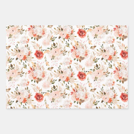 Rustikales Zitrusfrüchte-Aquarell-Dreierpack Geschenkpapier Set (Vorderseite 2)