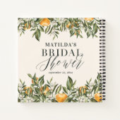 Rustikales Zitrusfrüchte-Brautparty botanischer Bl Notizblock (Rückseite)