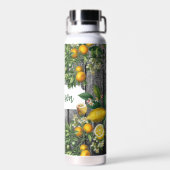 Rustikales Zitrusgarten-Monogramm Trinkflasche (Rückseite)