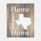 Rustikales Zuhause Sweet Zuhause Texas Holzplanks Fleecedecke (Vorderseite)