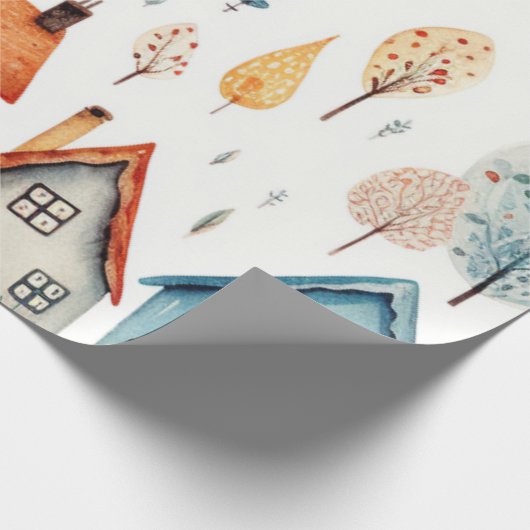 Rustikales Zuhause- und Baumumhüllungspapier Geschenkpapier (Ecke)