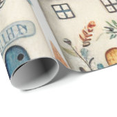 Rustikales Zuhause- und Baumumhüllungspapier Geschenkpapier (Rolleneckpunkt)