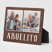 Rustikales Zwei-Foto Abuelito Opa Fotoplatte (Seite)
