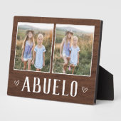 Rustikales Zwei-Foto Abuelo Opa Fotoplatte (Seite)