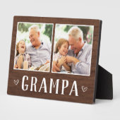Rustikales Zwei-Foto-Grandpa Fotoplatte (Seite)