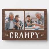 Rustikales Zwei-Foto-Grandpa Fotoplatte (Vorderseite)