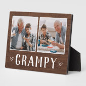 Rustikales Zwei-Foto-Grandpa Fotoplatte (Seite)