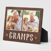 Rustikales Zwei-Foto-Grandpa Fotoplatte (Seite)