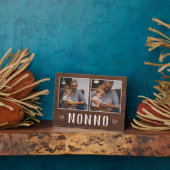 Rustikales Zwei-Foto-Nonno-Opa Fotoplatte (Seite)