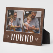 Rustikales Zwei-Foto-Nonno-Opa Fotoplatte (Seite)
