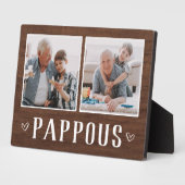 Rustikales Zwei-Foto-Pappel Opa Fotoplatte (Seite)