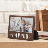 Rustikales Zwei-Foto Pappou Opa Fotoplatte