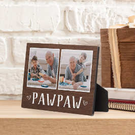 Rustikales Zwei-Foto Pawpaw Opa Fotoplatte