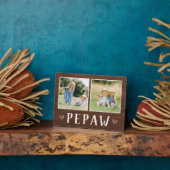 Rustikales Zwei-Foto-Pepas Opa Fotoplatte (Seite)