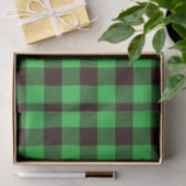 Rustikalisches Grün Büffel Karo Schottenmuster Seidenpapier (Geschenk)