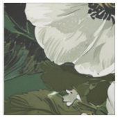 Rustikalisches grün-weißes botanisches, fettes, vi stoff (Muster)