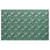 Rustikalisches grün-weißes botanisches, fettes, vi stoff (Fat Quarter (45,7 x 55,9 cm))