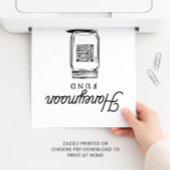 Rustikalisches Hochzeitsgeschenkglas mit QR-Code-S Poster