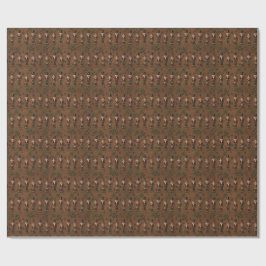 Rustikalisches Holz- & Nussknacker-Weihnachtspapie Geschenkpapier