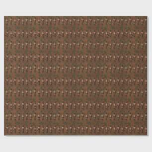 Rustikalisches Holz- & Nussknacker-Weihnachtspapie Geschenkpapier
