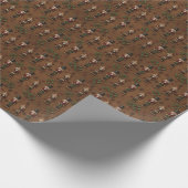 Rustikalisches Holz- & Nussknacker-Weihnachtspapie Geschenkpapier (Ecke)