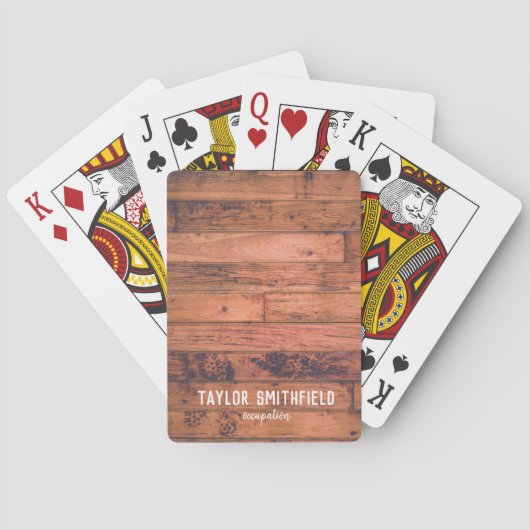 Rustikalisches Holz Spielkarten (Rückseite)