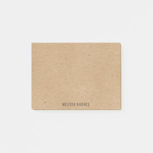 Rustikalisches Kraftpapier Chic Personalisiert Post-it Klebezettel
