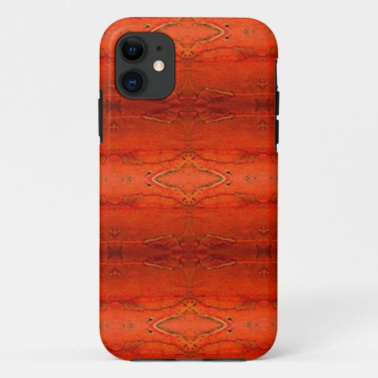 Rustikalisches Orange Aztekenmuster Case-Mate iPhone Hülle (Rückseite)