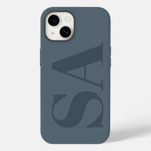 Rustikalisches Staubblau Aquarell Minimal Moderne Case-Mate iPhone 14 Hülle