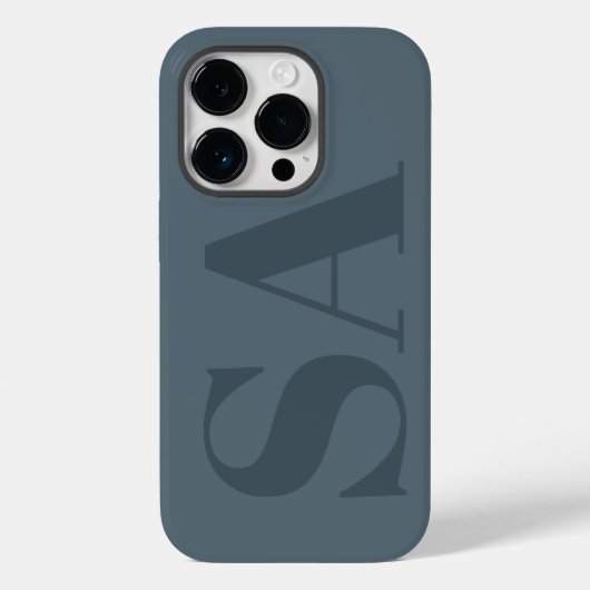 Rustikalisches Staubblau Aquarell Minimal Moderne Case-Mate iPhone Hülle (Rückseite)