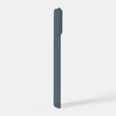 Rustikalisches Staubblau Wasserfarbe Minimal Moder iPhone 15 Hülle (Rechte Seite)