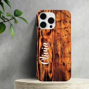 Rustikalisches Vintage-Holz & Benutzerdefinierter iPhone 16 Pro Max Hülle
