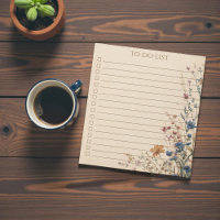 Rustikalisches Wildblumen-To-Do-Liste-Lehrergesche