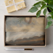 Rustikalisches Winter-Schlitten-Cabin-Decoupage-Ti Seidenpapier (Geschenk)