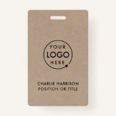 Rustikalkraft | Business Logo-ID Moderner Mitarbei Ausweis (Vorderseite)