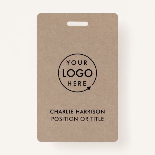 Rustikalkraft | Business Logo-ID Moderner Mitarbei Ausweis (Vorderseite)