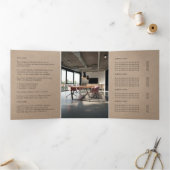 Rustikalkraft | Drei-Seiten-Broschüre für Firmenlo Dreifach Gefaltete Karte (Innenseite)