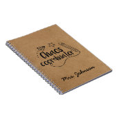 Rustikalkraft | Personalisierter Lehrer Notizblock (Rechte Seite)