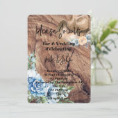 RUSTIKBOOTE KUWBOY WEDING INVITATION CARD EINLADUNG (Stehend Vorderseite)