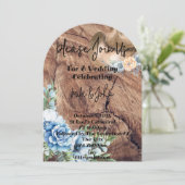 RUSTIKBOOTE KUWBOY WEDING INVITATION CARD EINLADUNG (Stehend Vorderseite)