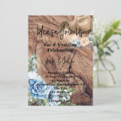 RUSTIKBOOTE KUWBOY WEDING INVITATION CARD EINLADUNG (Stehend Vorderseite)