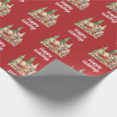 RUSTIKCHRISTMAS HOLZTIERE GESCHENKPAPIER (Ecke)