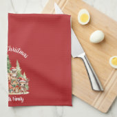 RUSTIKCHRISTMAS HOLZTIERE GESCHIRRTUCH (Viertel Falte)