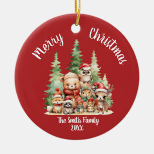 RUSTIKCHRISTMAS HOLZTIERE KERAMIK ORNAMENT