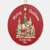 RUSTIKCHRISTMAS HOLZTIERE KERAMIK ORNAMENT (Links)