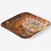 Rustike Herbstsaison-Illustration Pappteller (Gewinkelt)