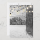 Rustike Winterhochzeitseinladung Einladung (Rückseite)