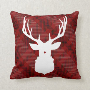 RUSTIKER KARIERTER HER   STYLISH HOLIDAY PILLOW KISSEN